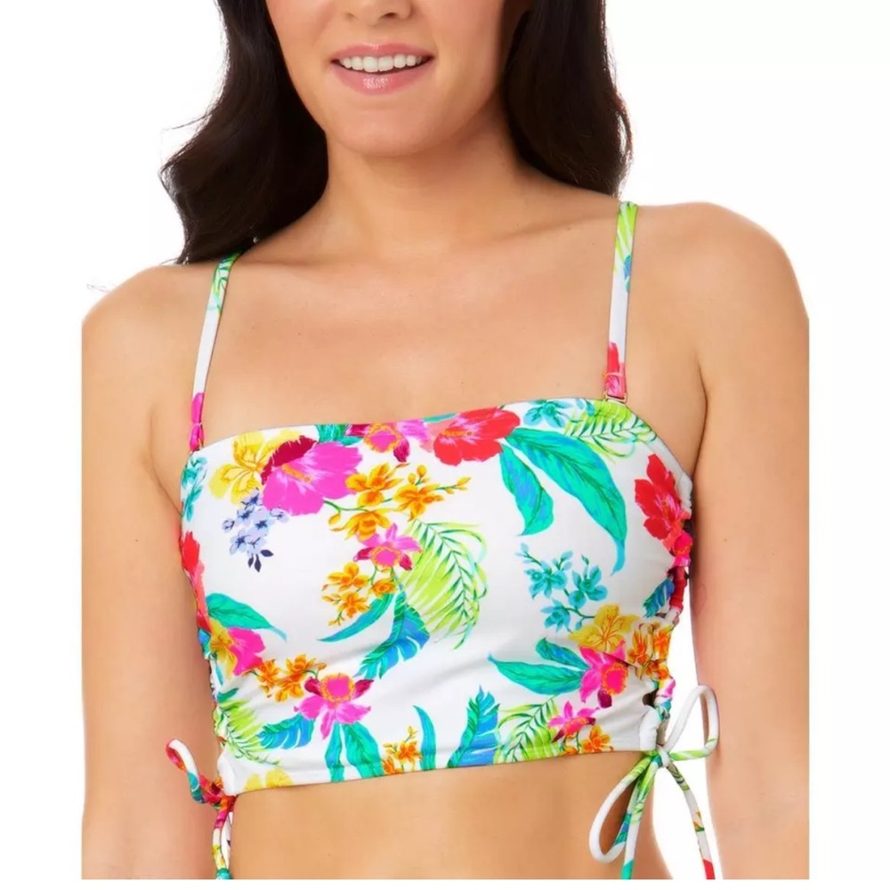 Salt + Cove Size XL Juniors NWT Floral Bandeau Bikini Top Removable Straps/Pads